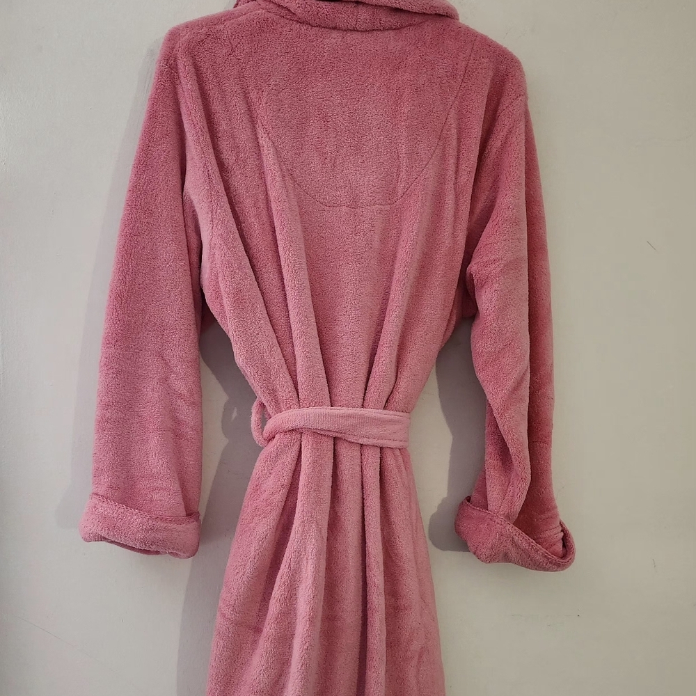 Anne Lewin New York Plush Fleece Bathrobe with Belt Size: L Color: Pink - Picture 5 of 13